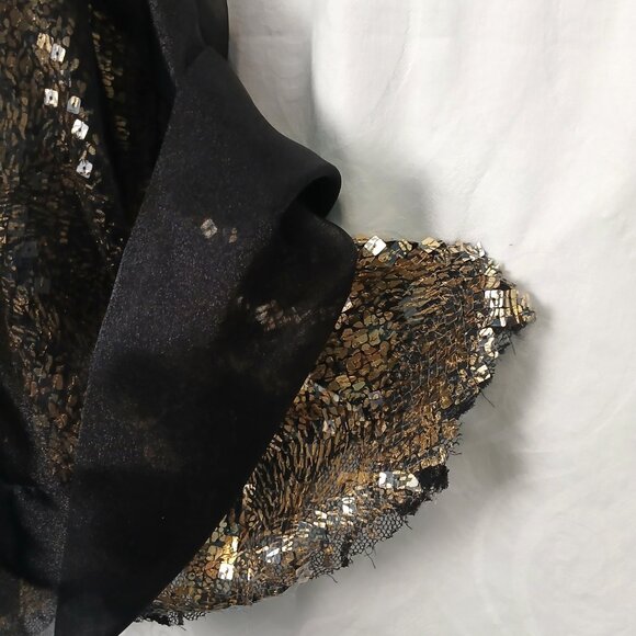 Stunning Black & Gold Formal Mini Gown - Picture 2 of 6